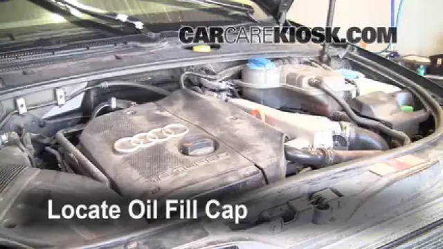 2002 Audi A4 Quattro 1.8L 4 Cyl. Turbo Huile Ajouter de l'huile